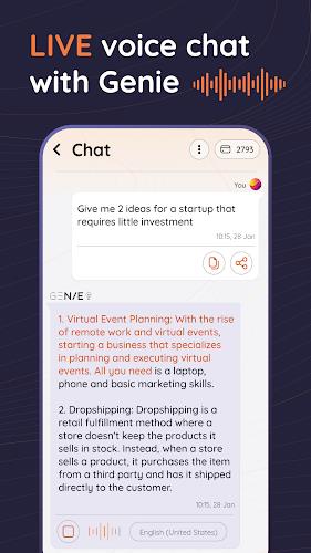 AI Chat & AI Writer - Genie ဖန်သားပြင်ဓာတ်ပုံ 3