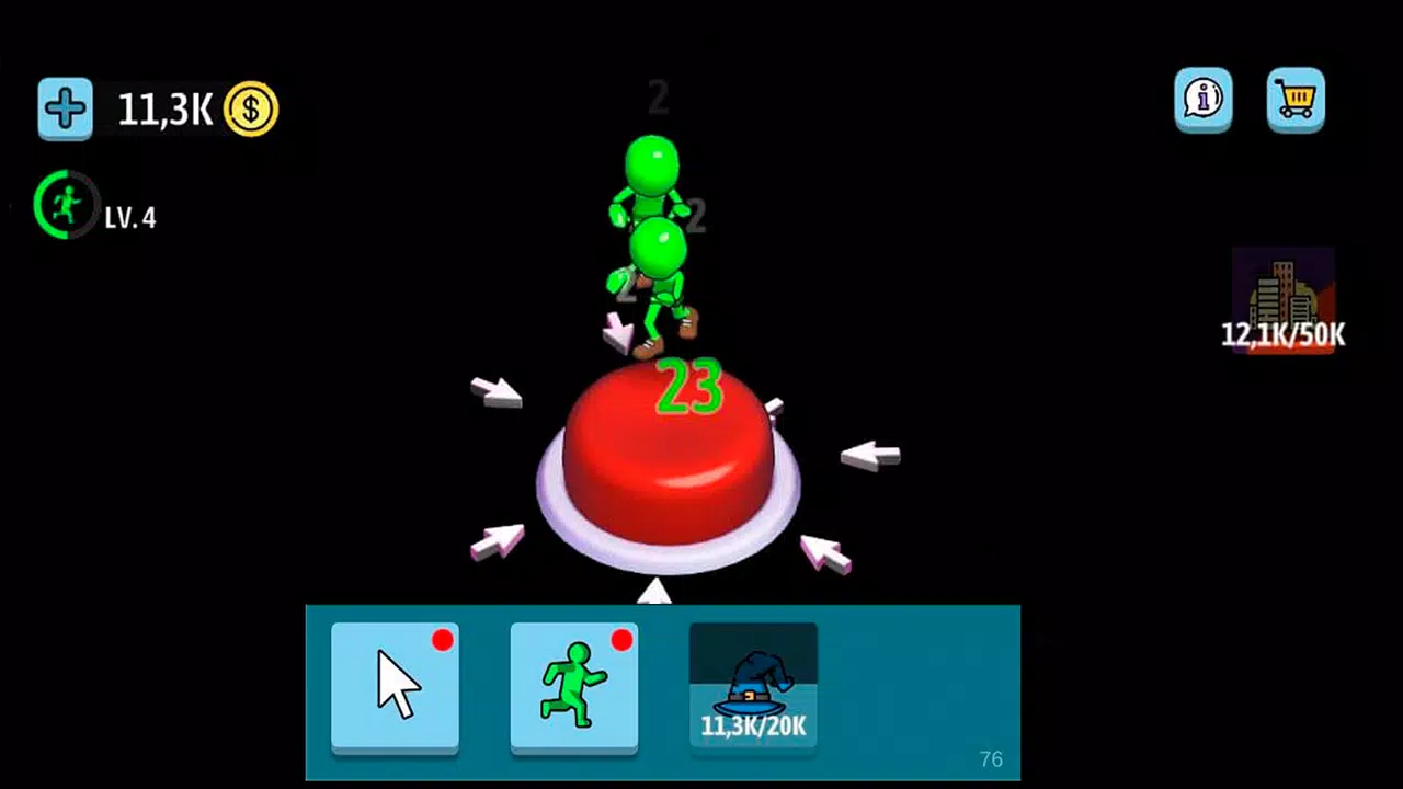 Green button: Авто кликер игра Captura de tela 2