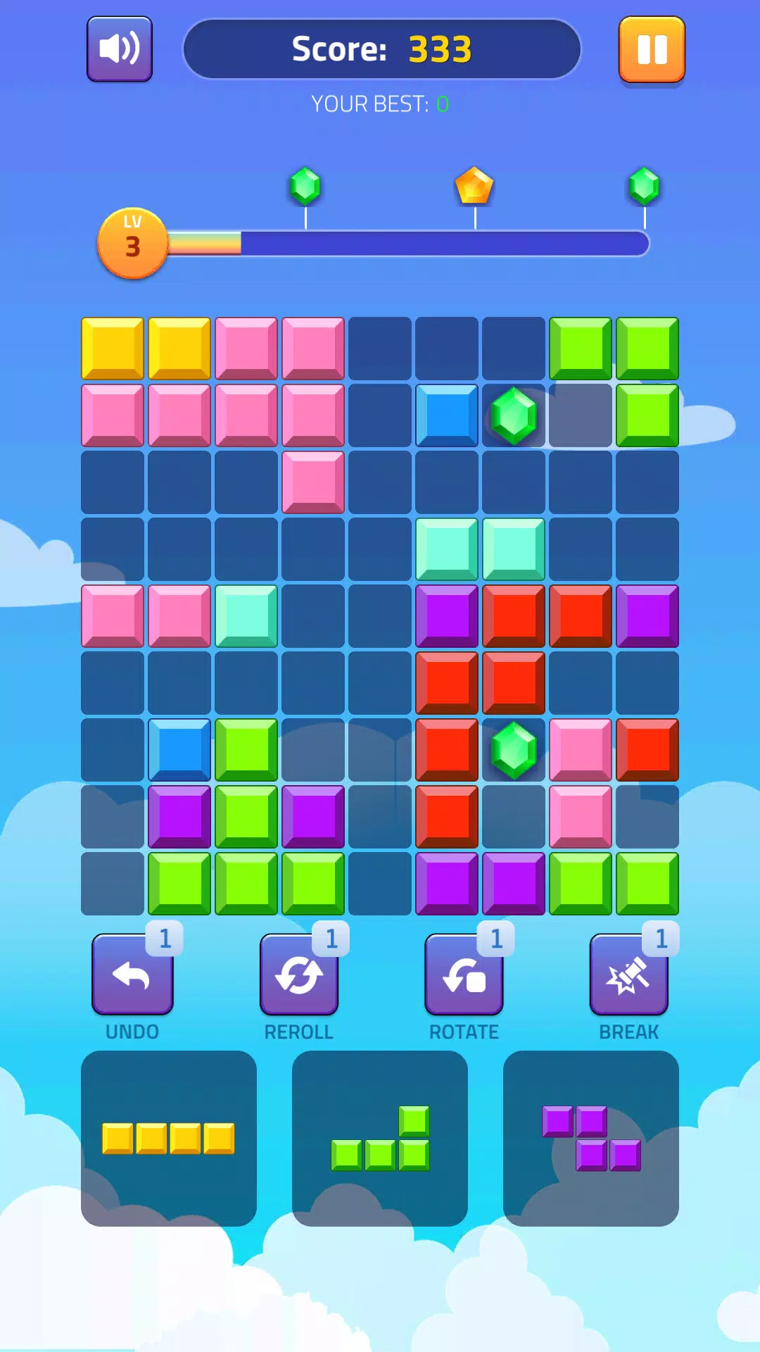 Block Puzzle - Gems Adventure Скриншот 2
