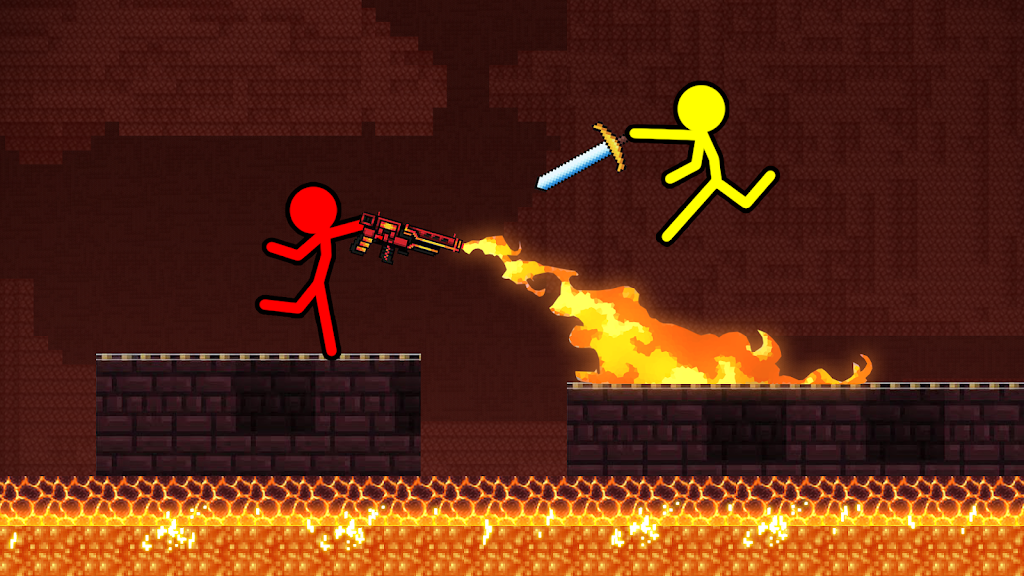 Stick-man Craft Fighting Game Скриншот 1