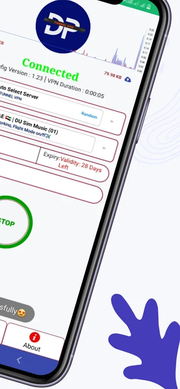 DP Tunnel VPN - Super Fast Net Capture d'écran 1