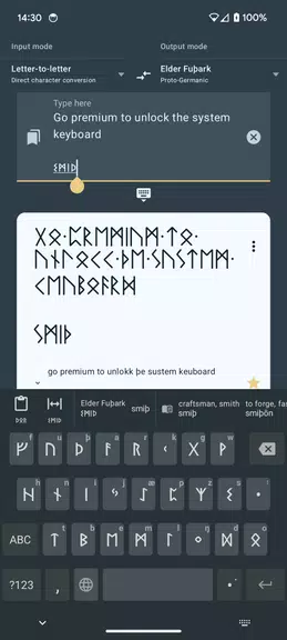 Write in Runic (Runes writer) ဖန်သားပြင်ဓာတ်ပုံ 2