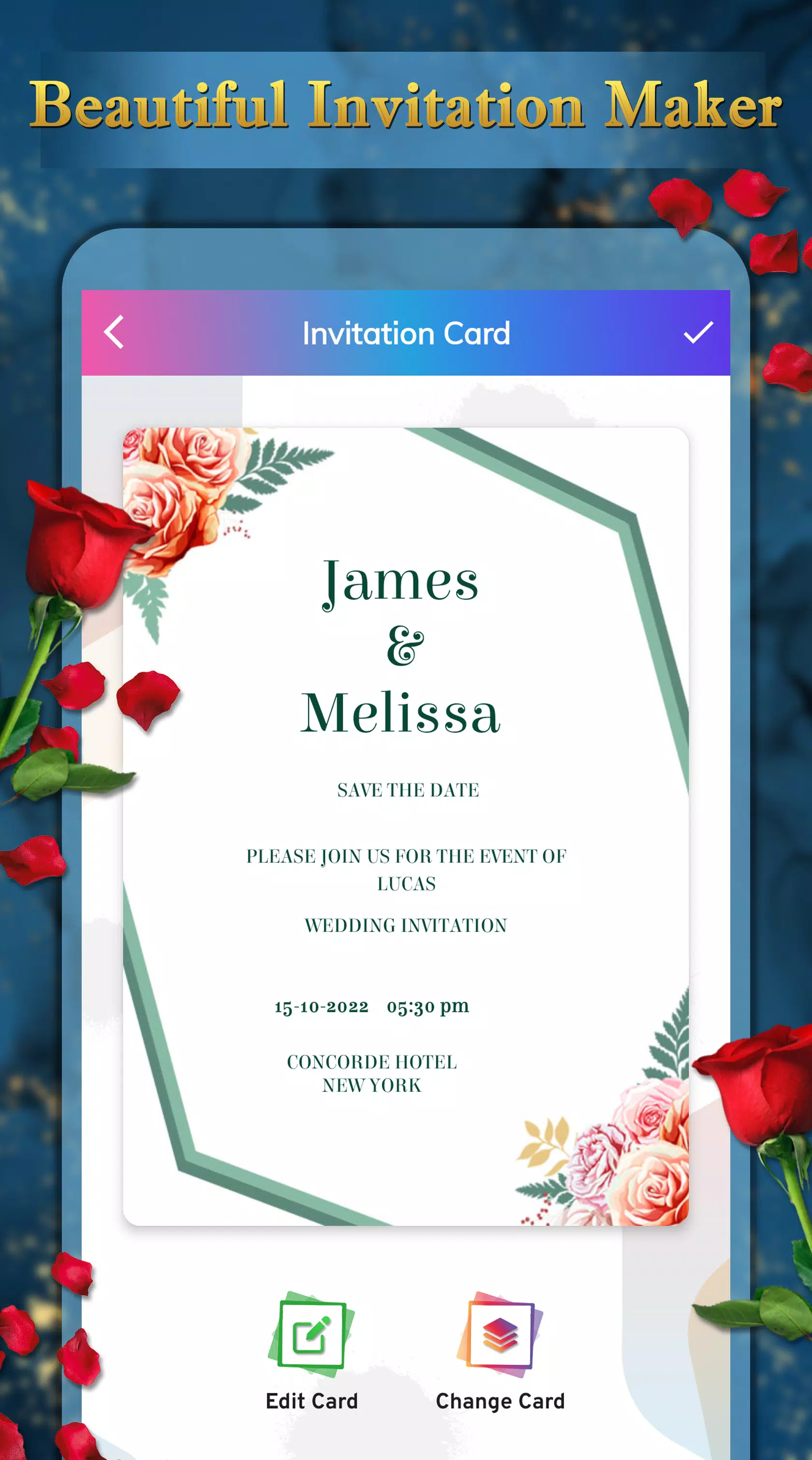Invitation Card Maker Tangkapan skrin 4