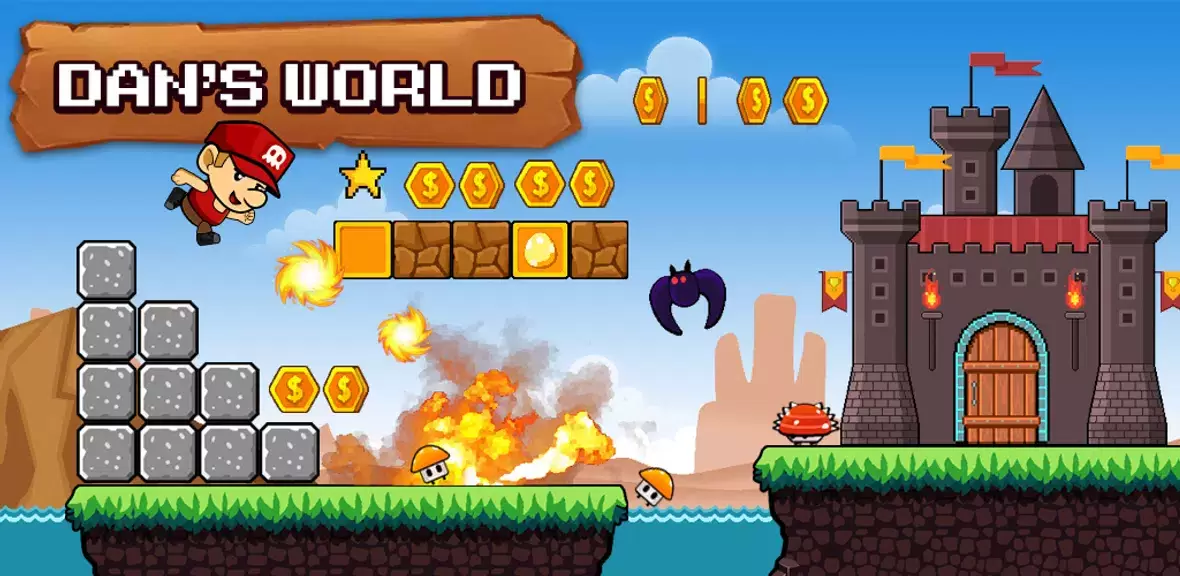 Super Dan’s World - Run Game Скриншот 1
