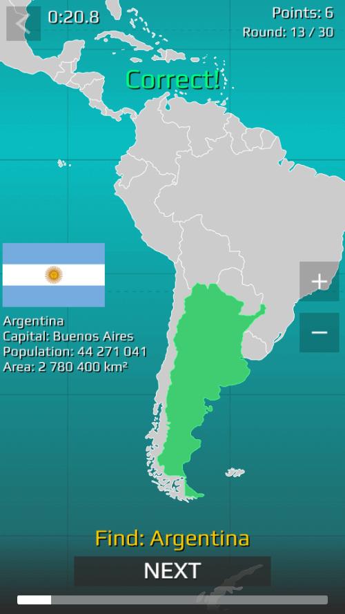 Schermata World Map Quiz 1