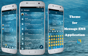 SMS Messages Bubble Rain Theme應用截圖第1張
