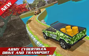 Offroad US Army Truck Driving Ekran Görüntüsü 1