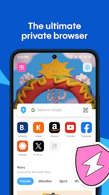 Aloha Browser + Private VPN Tangkapan skrin 1