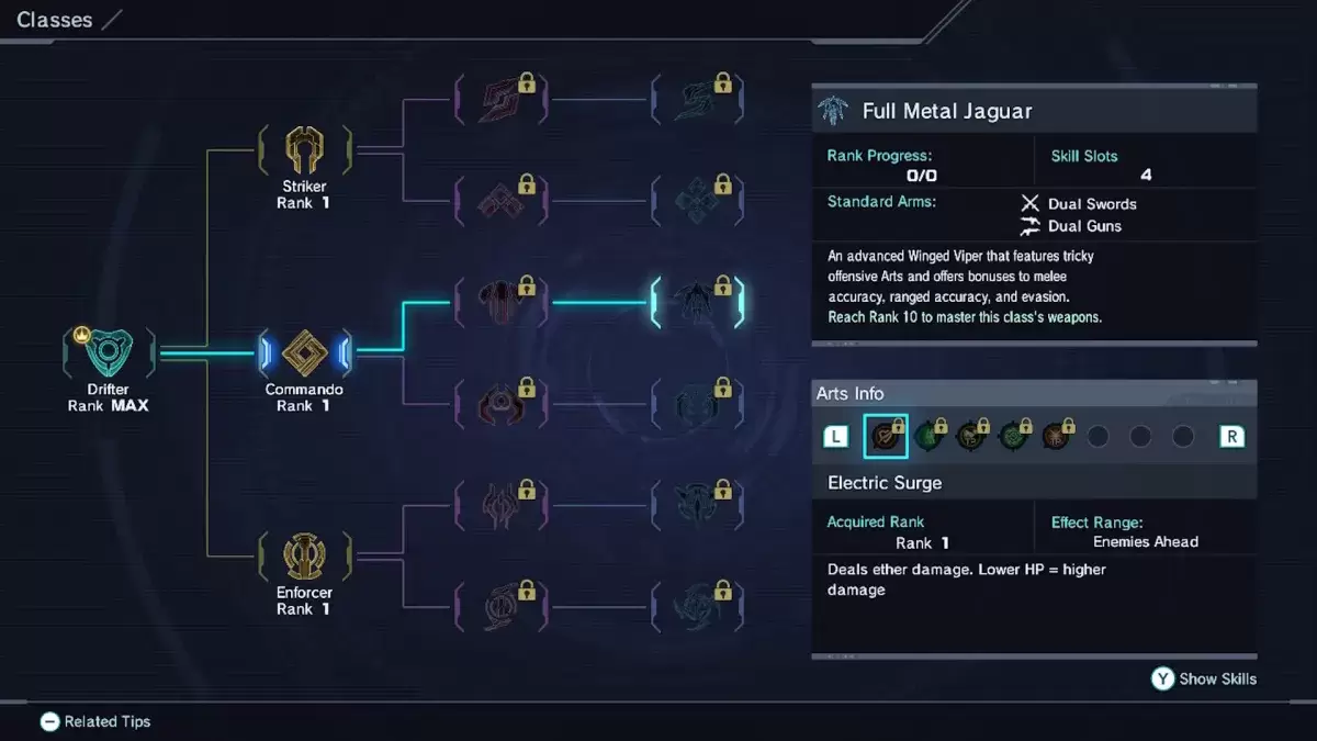 Pełna opcja metalowej klasy Jaguar w kronikach Xenoblade x