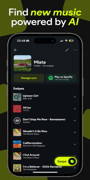 Swipefy for Spotify Captura de pantalla 1