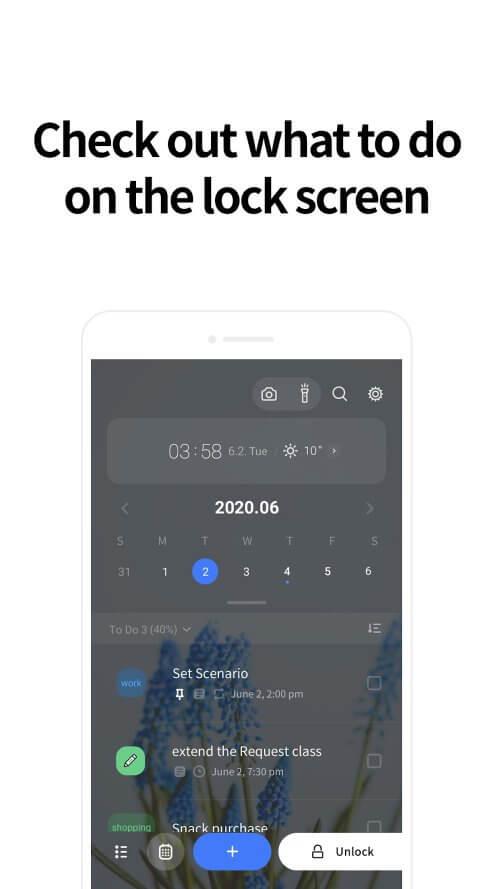 LockScreen Calendar - Schedule Ekran Görüntüsü 2