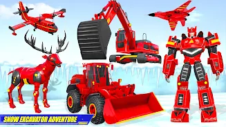 Schermata Snow Excavator Robot Car Games 4