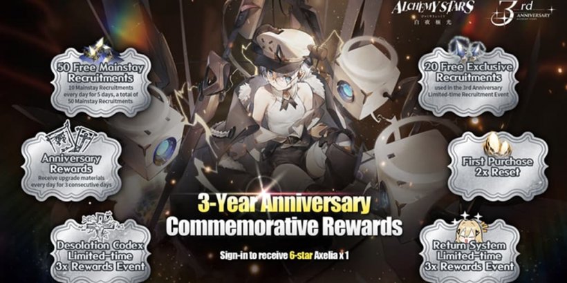 Alchemy Stars\' Narito ang mga highlight ng ikatlong anibersaryo, na may mga espesyal na reward para sa mga tapat na manlalaro