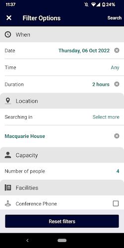 Schermata Matrix Booking 2