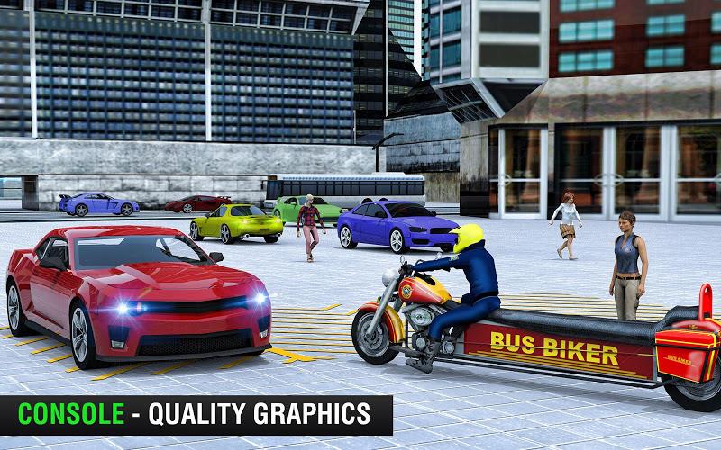 Bus Bike Taxi Bike Games স্ক্রিনশট 1