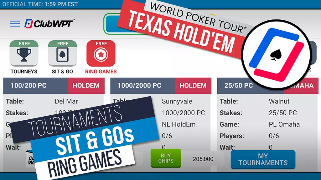 ClubWPT: Free Poker, Casino Zrzut ekranu 2