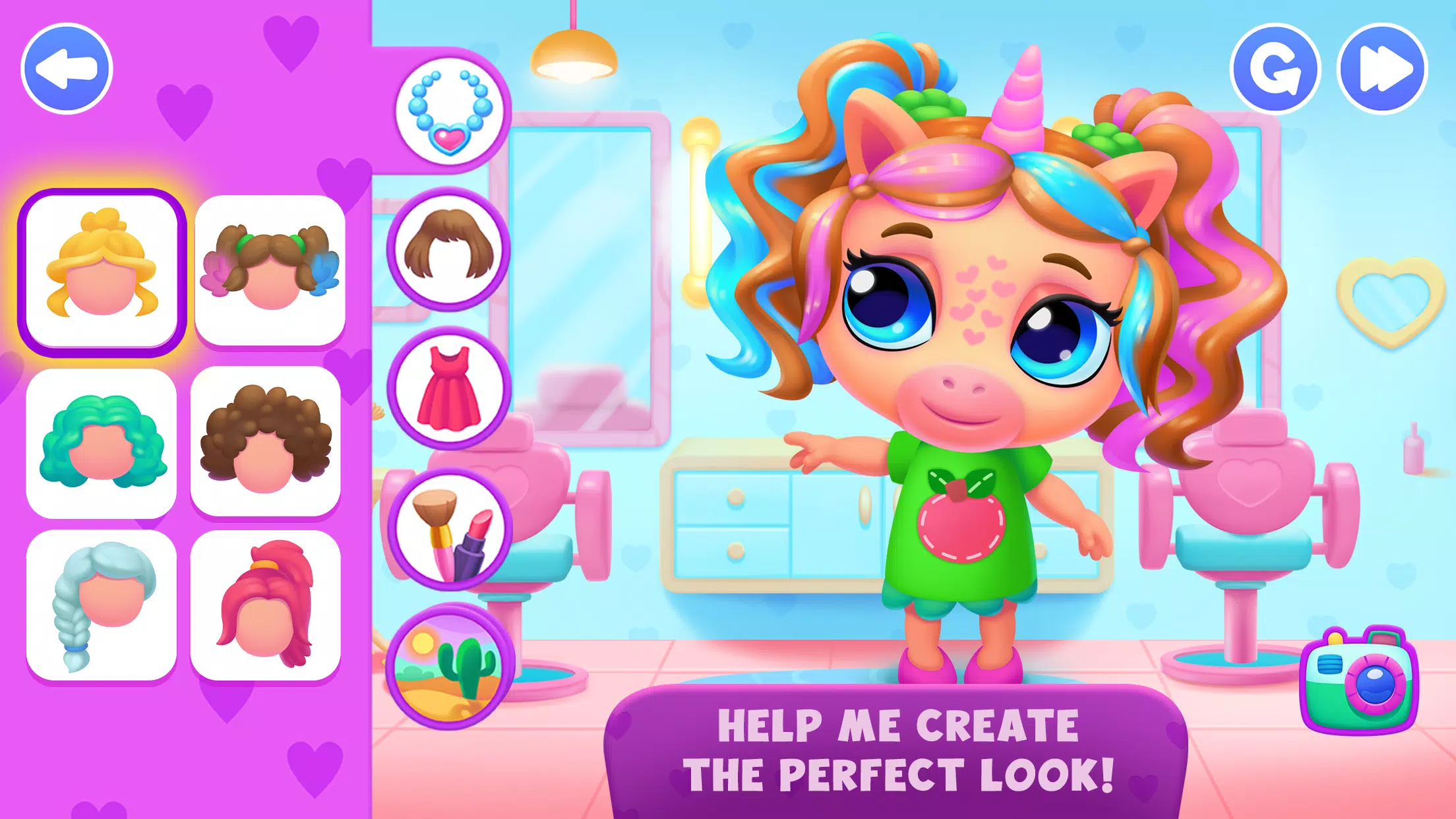 Unicorn Dress up games kids Скриншот 1