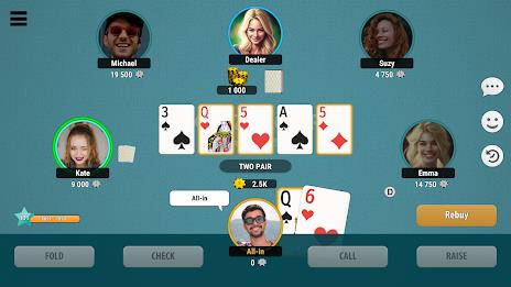 Kindza Poker - Texas Holdem Captura de pantalla 2