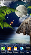 Tropical Night Live Wallpaper Captura de pantalla 1