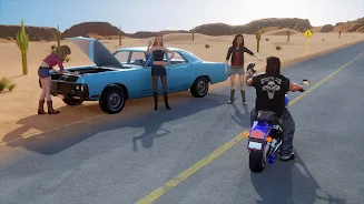 Motorcycle Long Road Trip Game Captura de tela 2