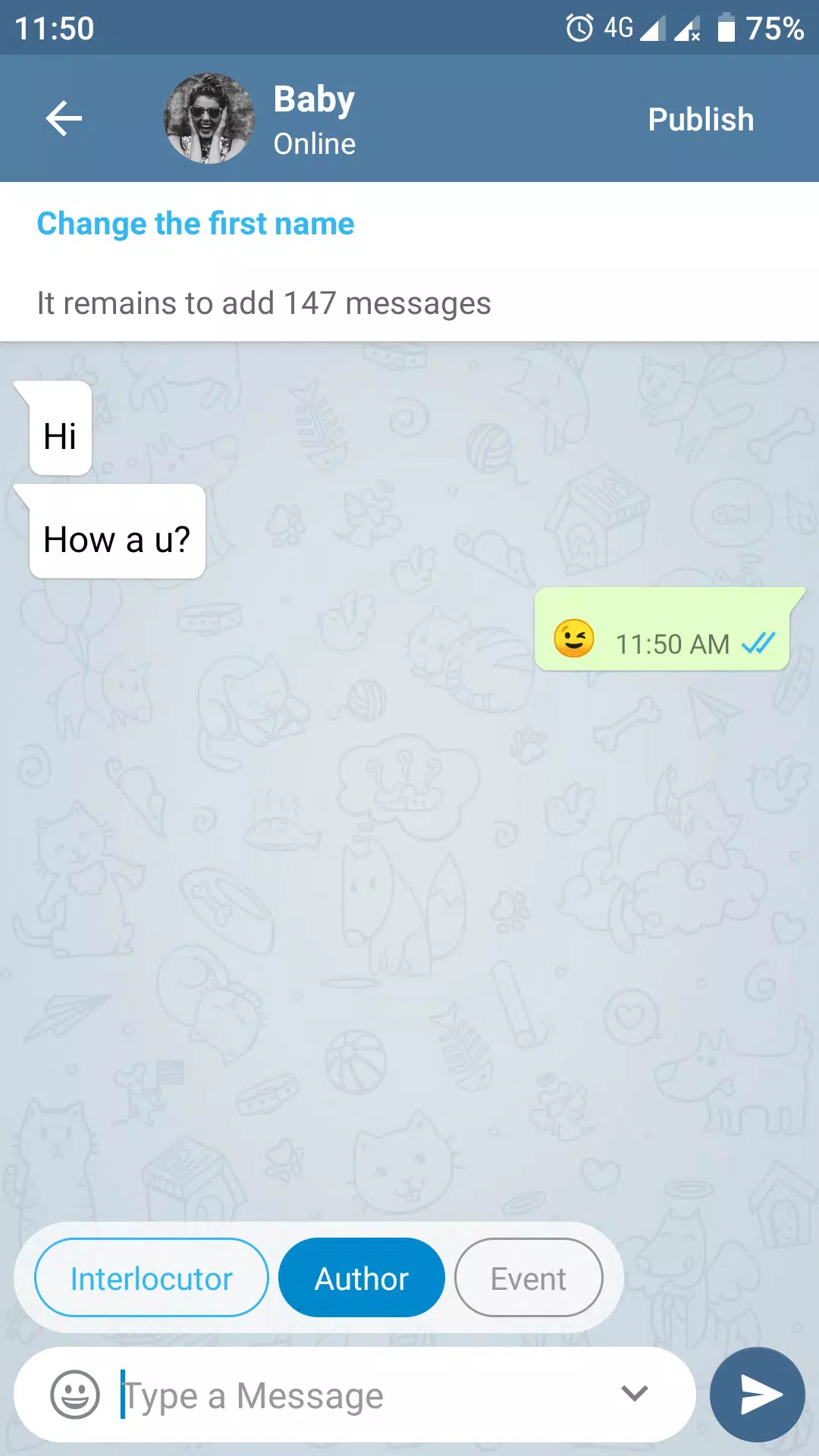 Fake Chat Story Messenger Скриншот 4