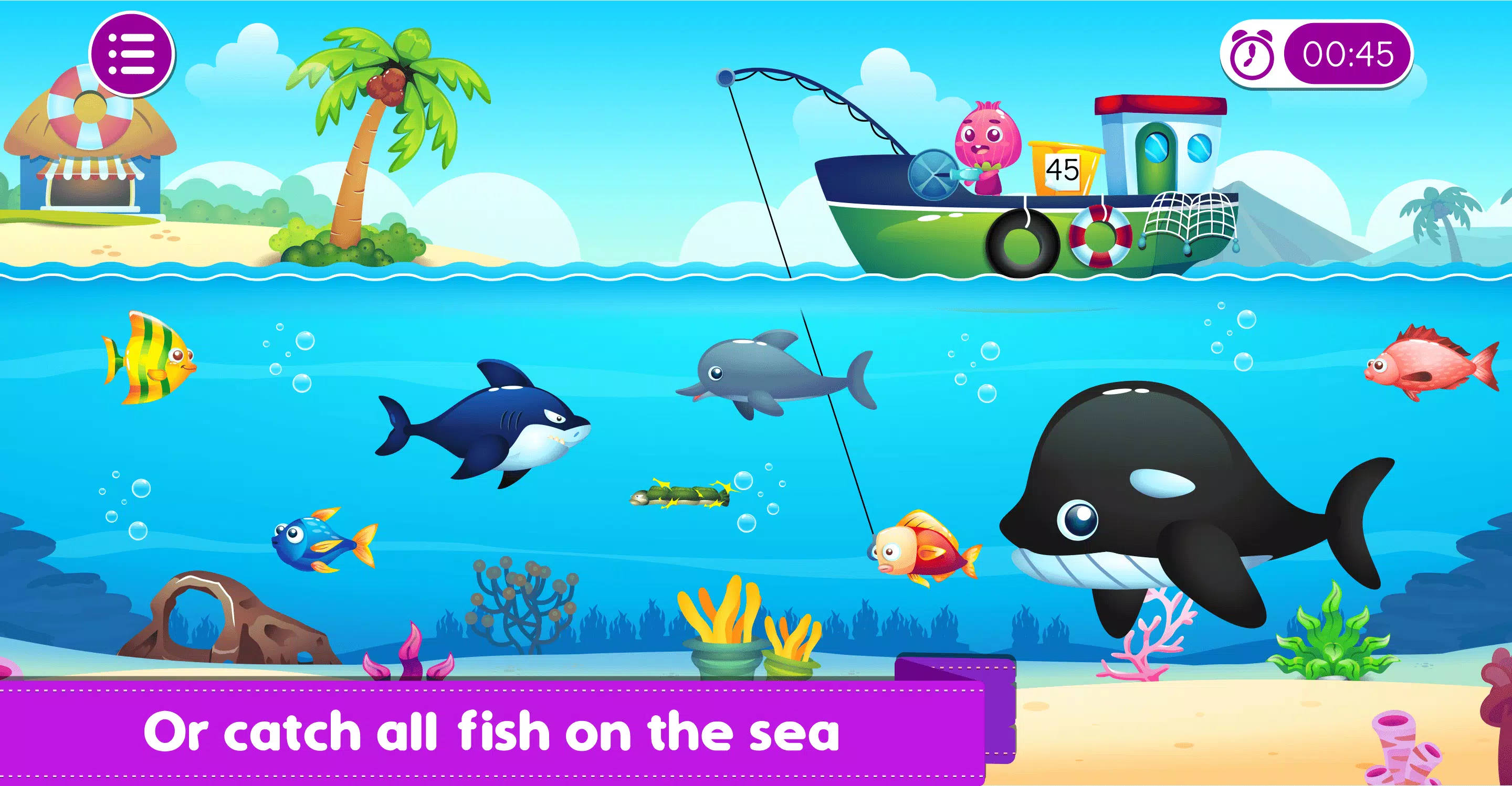 Marbel Fishing - Kids Games Скриншот 4