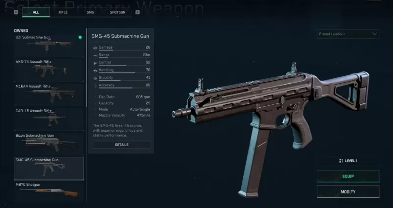 Delta Force: Optimal SMG 45 Setup - Volledige loadout & code