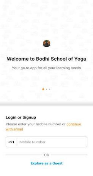 Schermata Bodhi School of Yoga 1