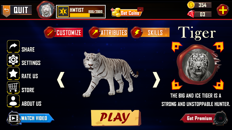 Tiger Simulator 3D Animal Game Скриншот 4