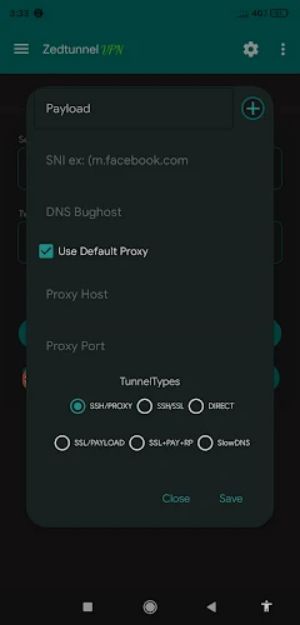 Zedtunnel VPN Zrzut ekranu 2