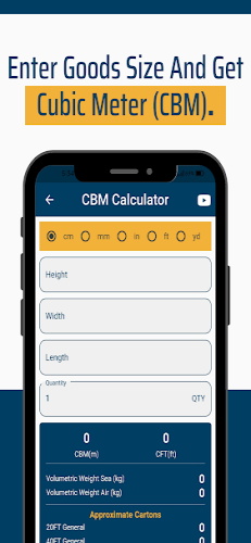CBM Calculator Tangkapan skrin 1