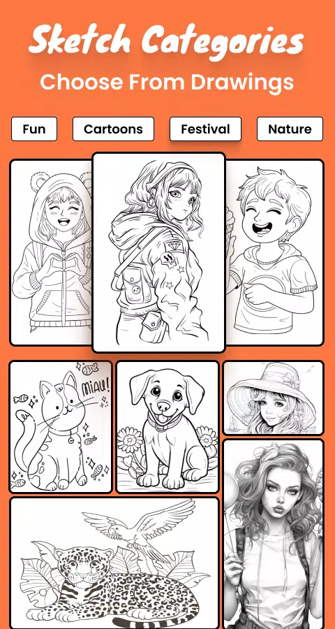 Draw sketch : Sketch and Paint ဖန်သားပြင်ဓာတ်ပုံ 2
