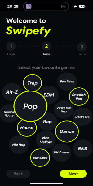Swipefy for Spotify Captura de pantalla 3