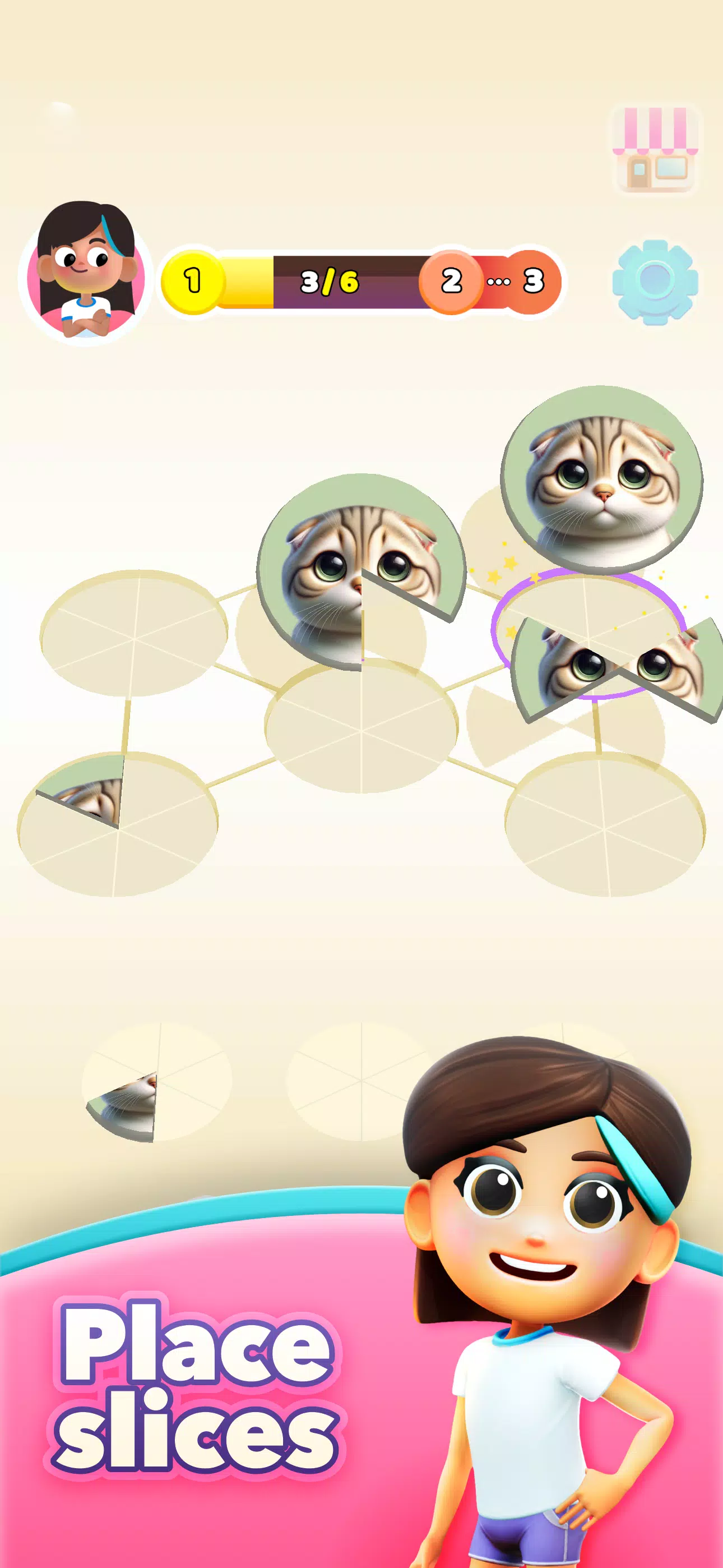 Mia’s Slices: Art Puzzle Game Скриншот 1