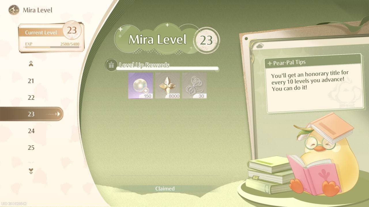 Mira တက် leveling