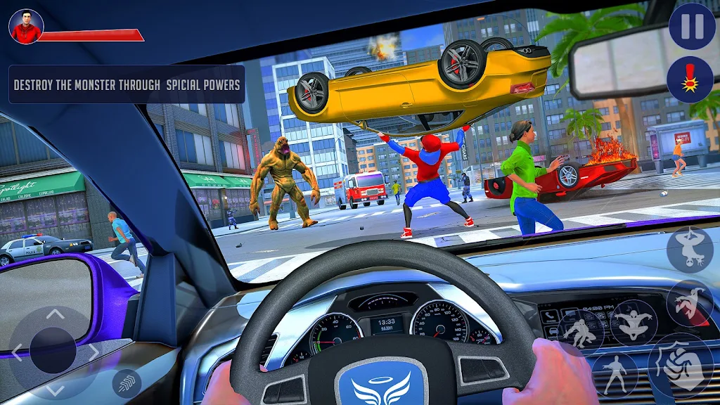 Flying Spider Fight Hero Games Скриншот 4