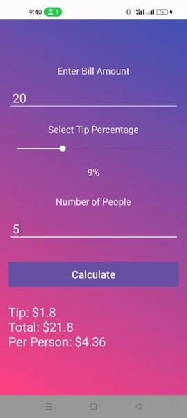 Tip Calculator Schermafbeelding 2