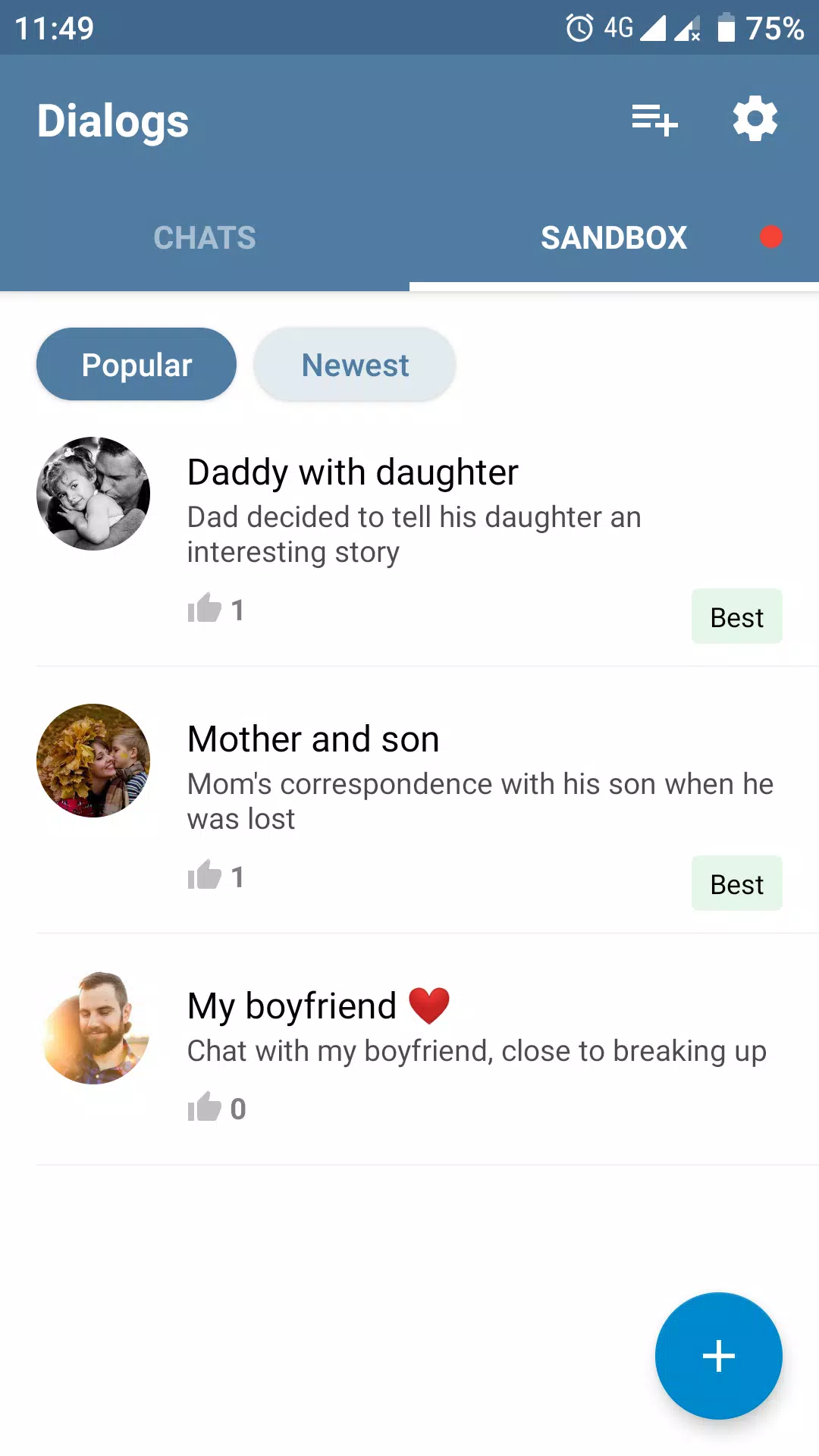 Fake Chat Story Messenger Скриншот 3