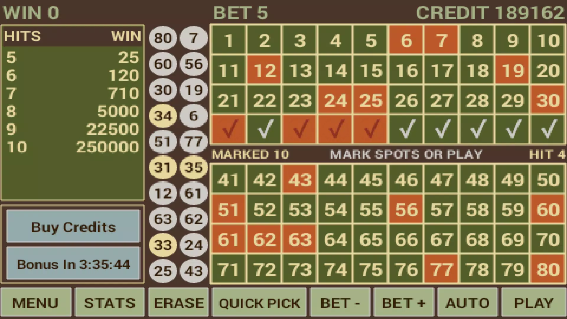 Keno Master Скриншот 3