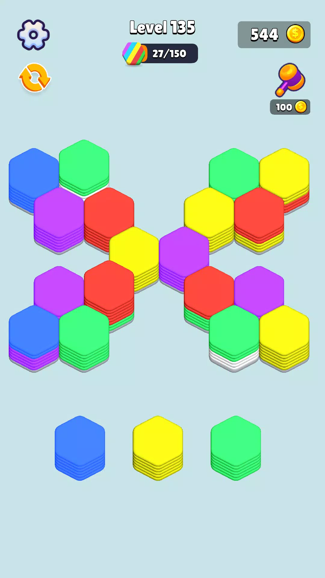 Stack Hexa Sort: Puzzle Match Tangkapan skrin 4