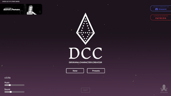 Schermata DCC - Drykana Character Creator (0.01a - Early Alpha) 2