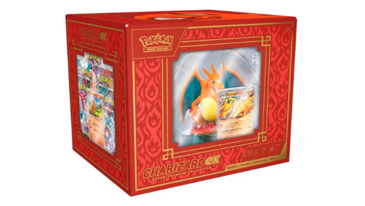 巨型Charizard雕像展示重点珍贵的卡片