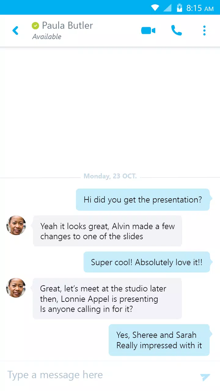 Skype for Business for Android Скриншот 2