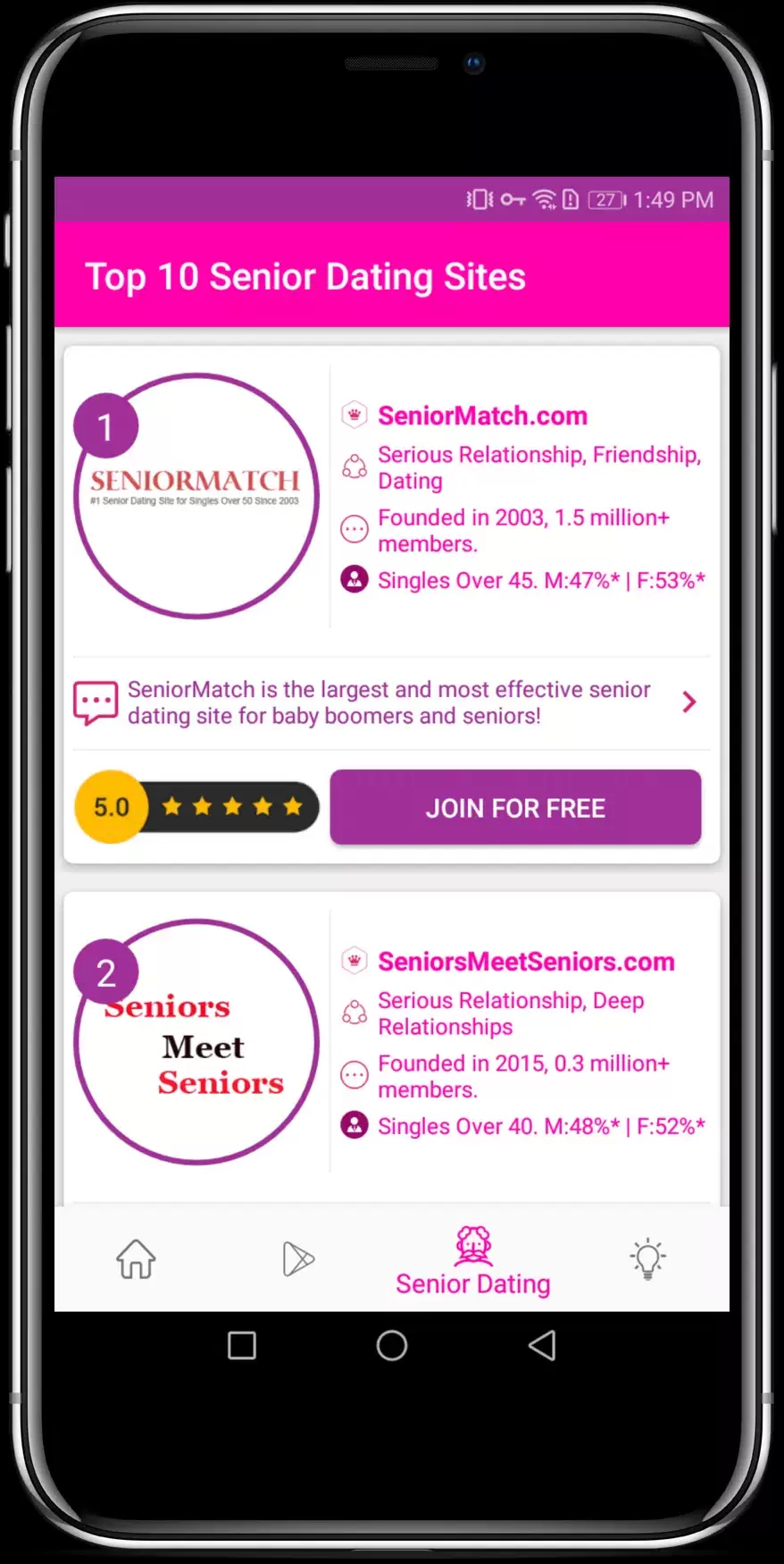 Schermata Cougar Dating Apps for Mature & Older Women 3