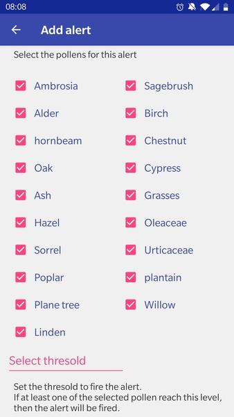 Alert Pollen Ảnh chụp màn hình 3
