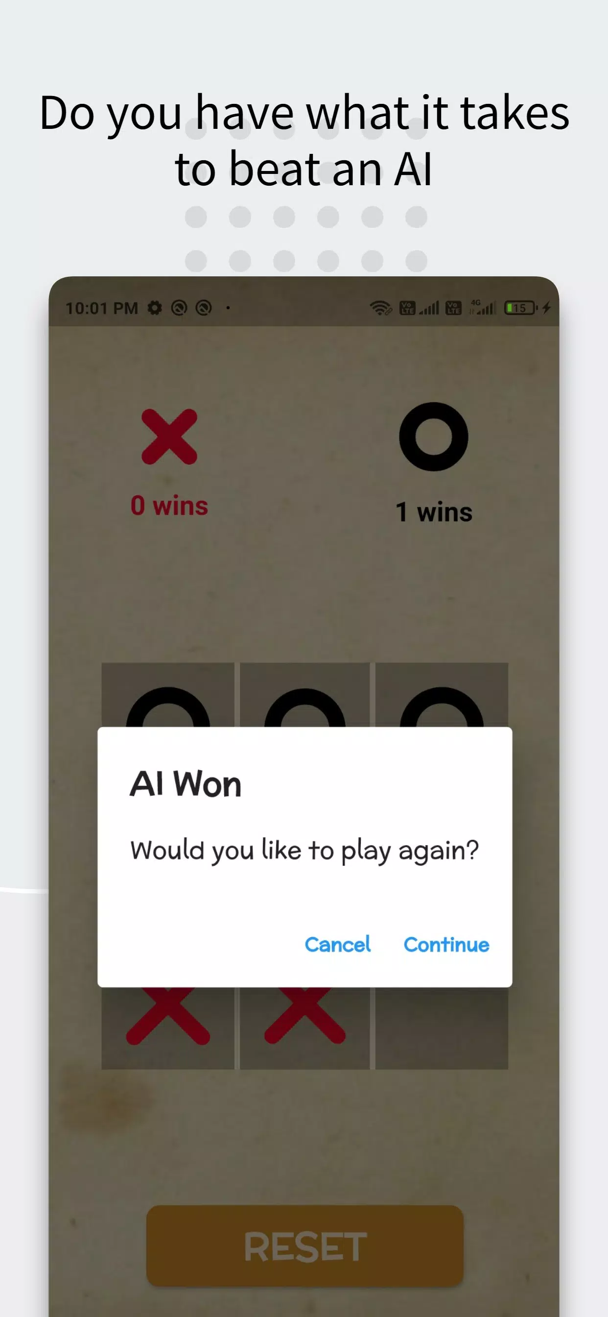 Tic Tac Toe AI Game Ekran Görüntüsü 4