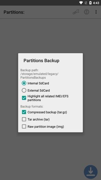 Partitions Backup and Restore Скриншот 1