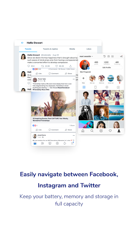 Social One - Facebook, Instagram & Twitter應用截圖第1張