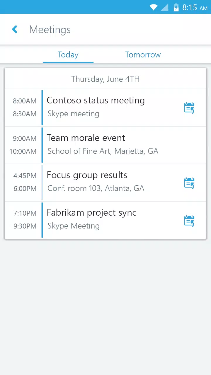 Skype for Business for Android Скриншот 3