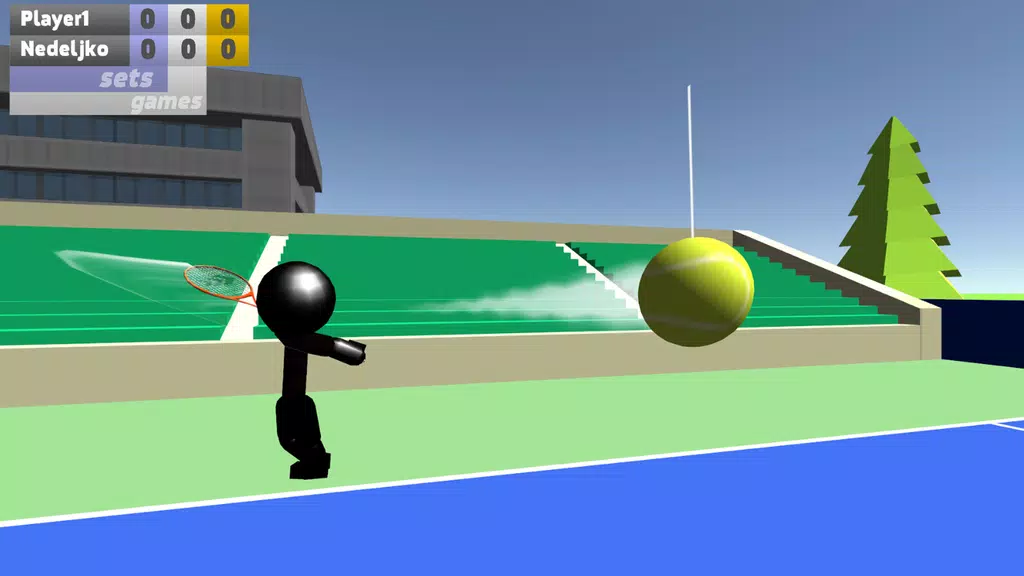 Stickman 3D Tennis Скриншот 1